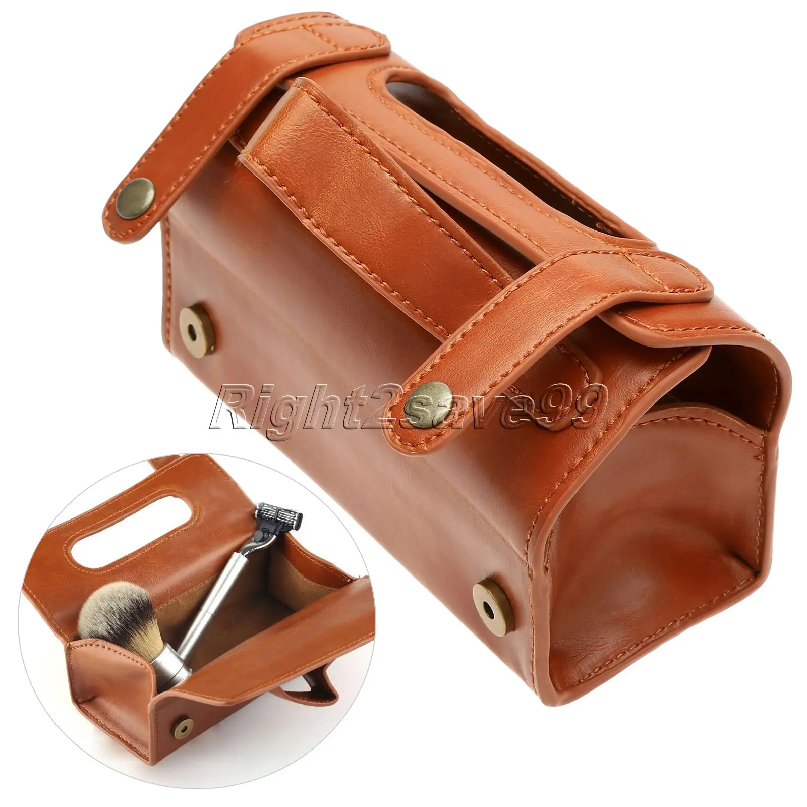 2017 New Men Pu Leather Travel Toiletry Bag Shaving Wash Case 2017 New Men Pu Leather Travel Toiletry Bag Shaving Wash Case Organizer Dark Brown For Protect Shaver Gift Container In Brush From