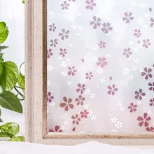 Cottoncolors окно оттенок Плёнки ПВХ без клея 3D статические цветок Декоративные окно конфиденциальности Стекло наклейки 3Ft x 6.5Ft.(90x200 см
