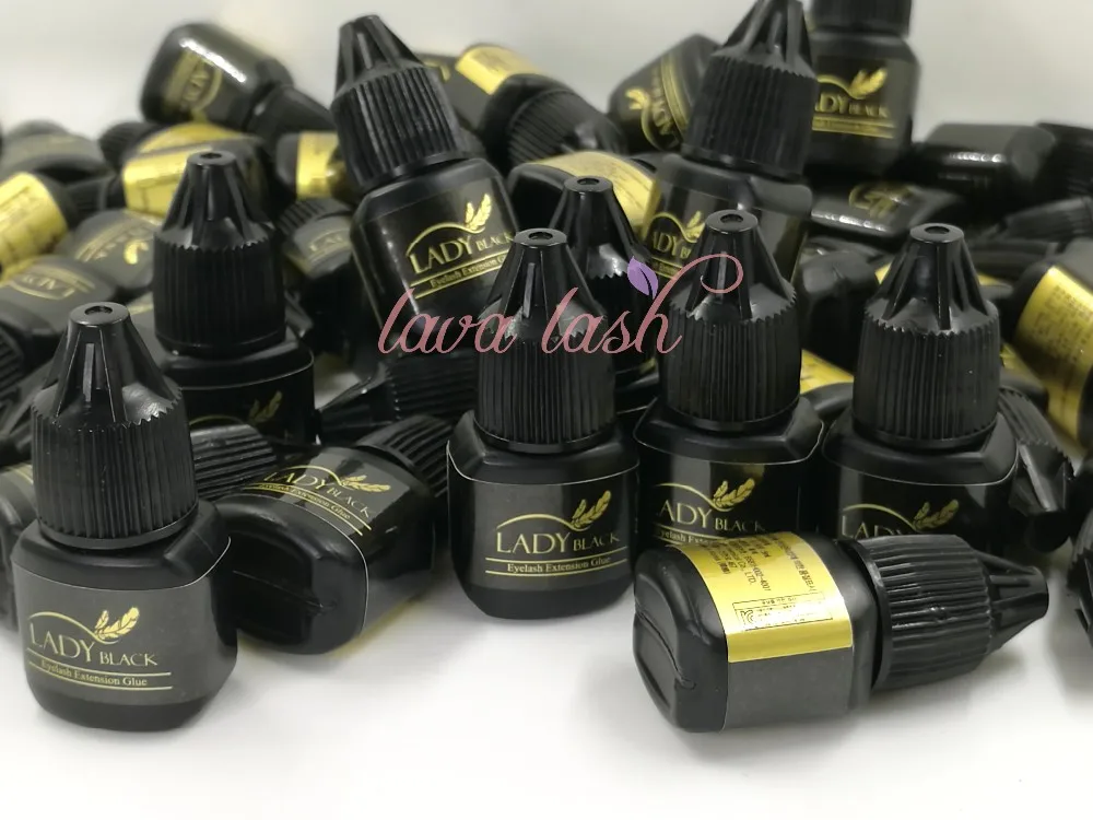 Cola para Cílios Extensões para Pele Baixa de Secagem o Envio Gratuito de Lady Preto Sensível Garrafas Irritação Rápida ml Não Selado Bolsa 5 5 O envio gratuito de lady Preto cola
