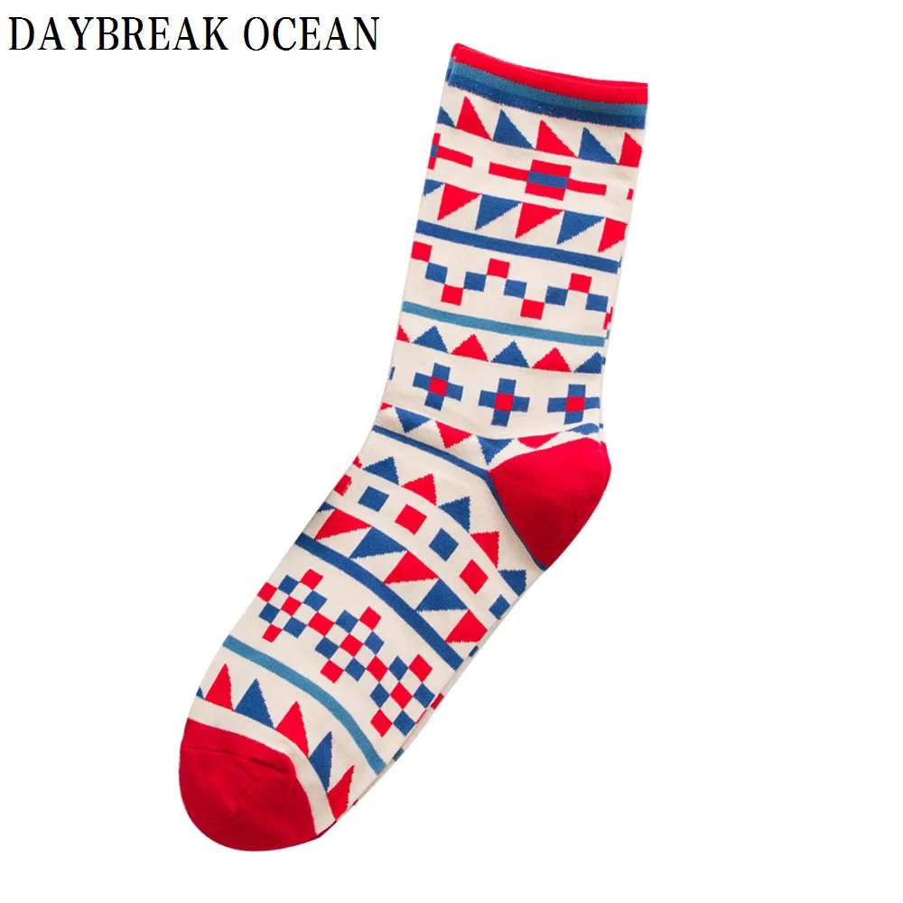 Носки унисекс, 6 пар, цветные хлопковые носки для влюбленных, новинка, забавные носки Harajuku Happy, модные повседневные осенне-зимние мужские носки - Цвет: NO1