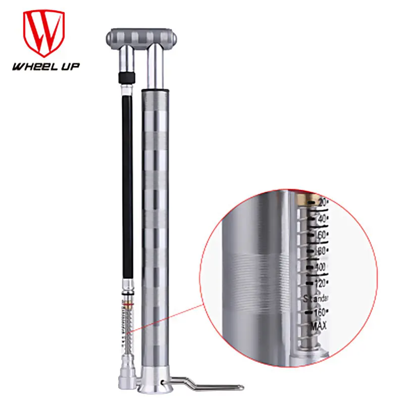 

Wheel Up Mini Bicycle Portable High Pressure Pump Dustproof Drain Valve Pump Push Portable Floor Pump Air Pressure Gauge Pump