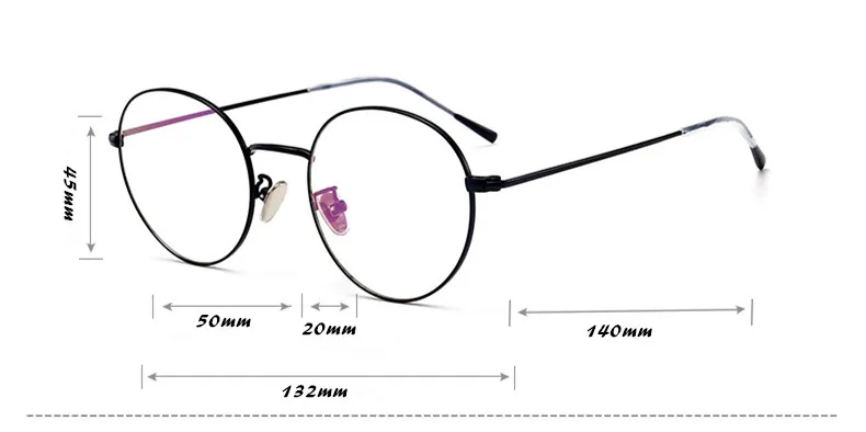 Оптические оправы для очков женские металлические винтажные круглые винтажные очки мужские ретро очки Оптические очки с оправой