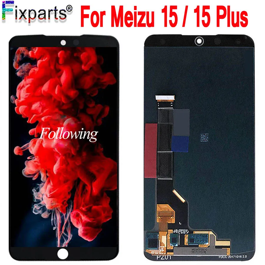 

5.46" New Test LCD For Meizu 15 LCD Touch Screen Digitizer Assembly Replacement Parts For 5.95" Meizu 15 Plus LCD Display