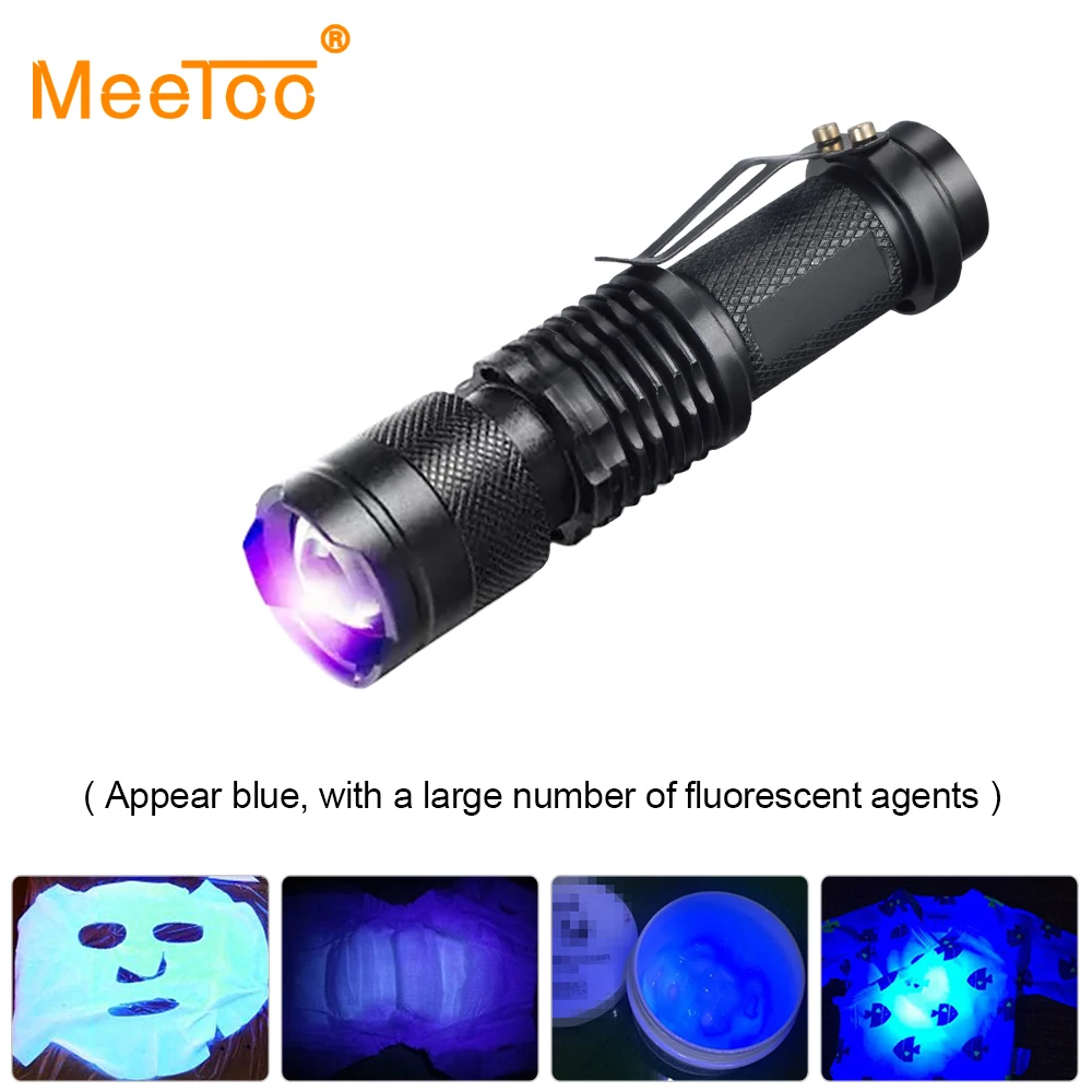 CREE LED UV Flashlight Purple Ultra Violet Light UV Torch Lights 395nm ...