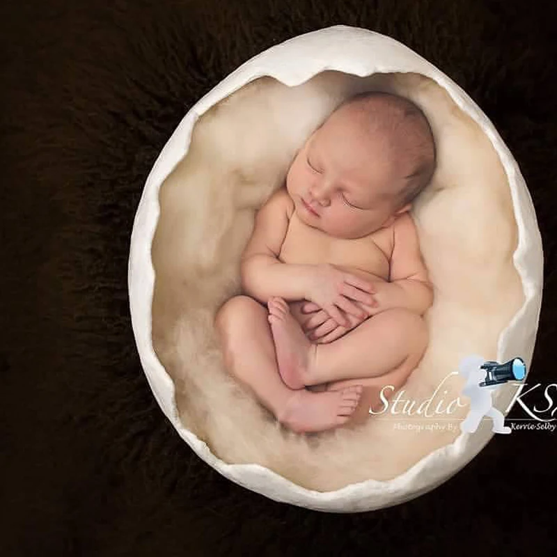 Coquille D Oeuf Bebe Seance Photo Pour Studio Flokati Nouveau Ne Photographie Props Panier Accessoires Aliexpress