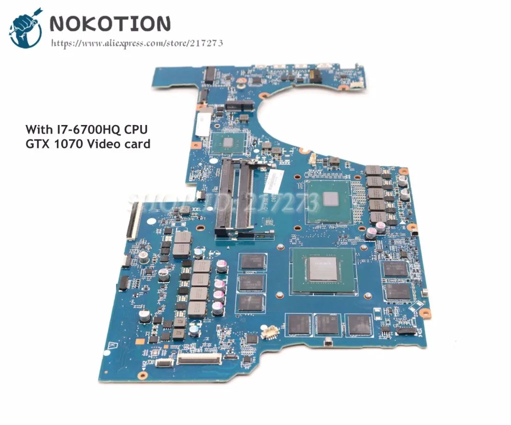 NOKOTION 862263-601 862263-001 G38D DAG38DMBCC0 основная плата для hp OMEN 17-W 17-W151NR Материнская плата ноутбука I7-6700HQ процессор GTX 1070
