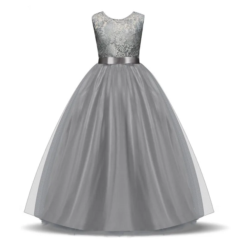 2019 Popular A-Line Scoop Lace Flower Girl Dresses vestido daminha Floor Length Girls Pageant Dresses In Stock (9)