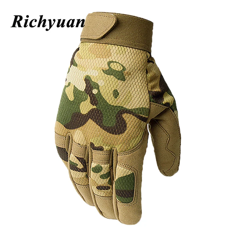 

Multicam Outdoor Tactical Gloves Army Military Bicycle Airsoft Hiking Climbing Shooting Paintball Camo Sport Full Finger Gloves