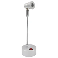 Светодиодный светильник на батарейках, 1 Вт 3 Вт 8-43 см, подвижный выставочный светильник, вращающиеся ювелирные изделия, точечный светильник на батарейках