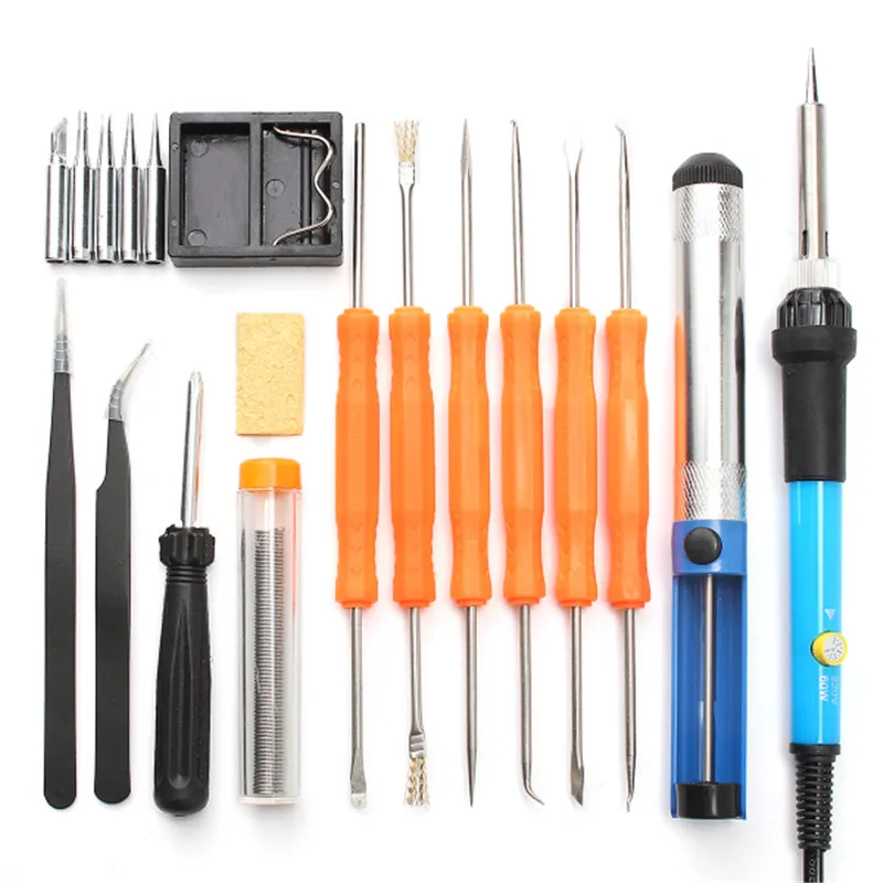110 В/220 В 60 Вт Регулируемый Температура Сварочные припоя паяльник Tool Kit 2018 новое поступление