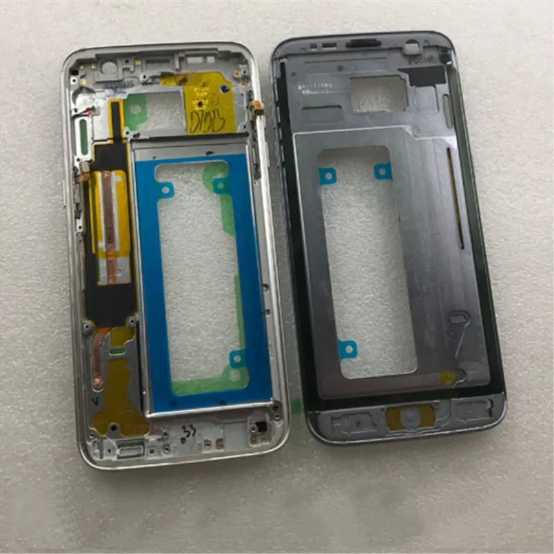 

LCD Middle Back Frame Chassis Plate Bezel Back Housing For Samsung Galaxy S7 G930F G930V S7 edge G935F G935A + side buttons