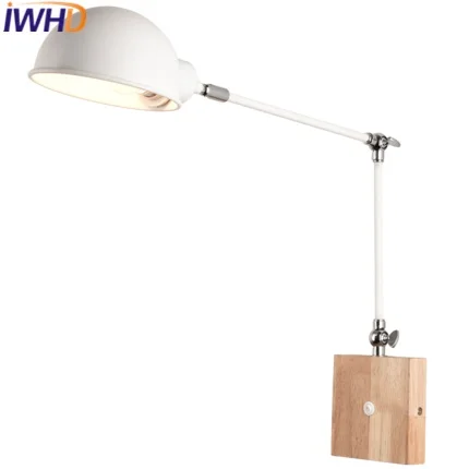 

IWHD Iron Wandlamp Modern Led Wall Lamp Light Fashion Adjustable Long Arm Sconce Wall Lights For Home Lighting Fixtures Arandela