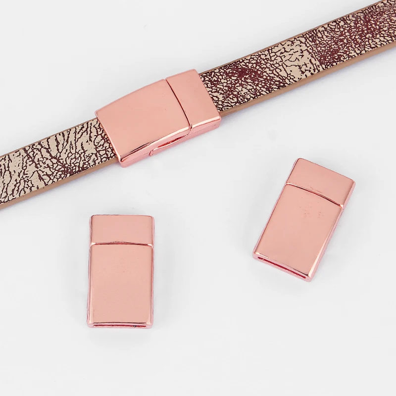 Buy 5pcs Rose Gold Flat Clasp For 5mm 10mm