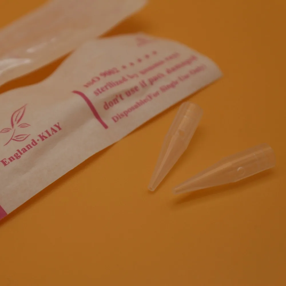 100pcs Sterile 3RL Eyebrow Tattoo Needle Tips Diameter 5mm Permanent makeup Needle Caps For Sunshine Tattoo Machine Lip Eyebrow