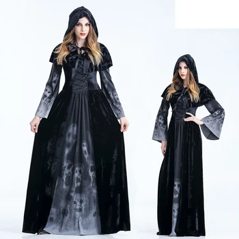 

Costumes Halloween Party Witch Role-playing Female Ghost Vampire Scary Cloak Evil Stage Adult Cosplay Costumes Long Fancy Dress