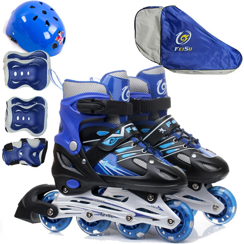 10 في 1 مجموعة مضمنة الأطفال الاطفال سباق التعرج انزلاق الجليد أحذية التزلج على الجليد قابل للتعديل قابل للغسل فلاش عجلات Patines Adulto مراهق