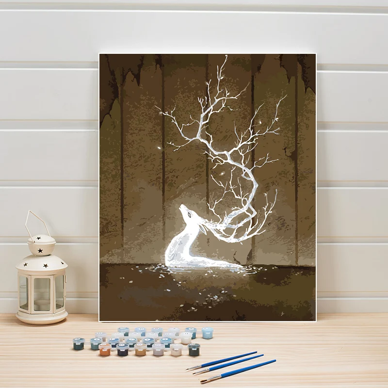 

Painting By Numbers Animals Abstract Paint Acrylics Coloring Module Artwork Interior Decoration Wall Pictures For Living Bedroom