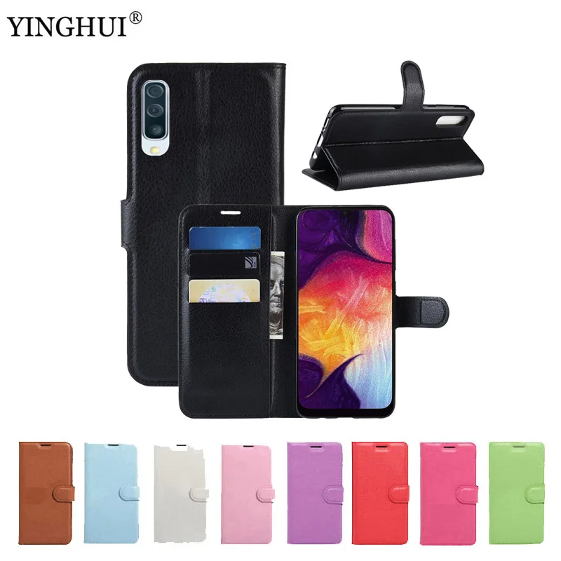 

For Samsung Galaxy A50 Case Wallet Flip PU Leather Soft TPU Silicone Back Stand Case For Samsung A50 Book Style Phone Cover
