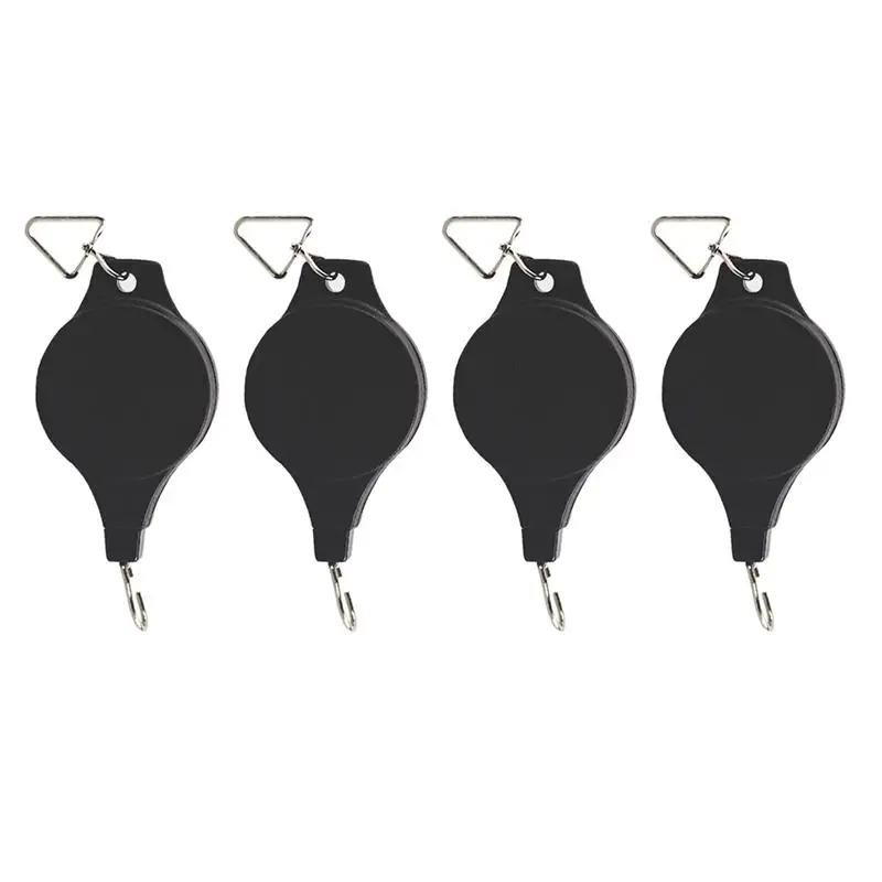 Bestoyard 4pcs Plant Pulley Retractable Hanging Flower Basket Hook