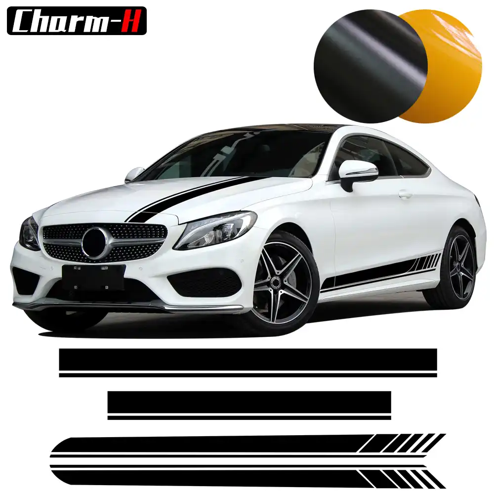 C63 Amg Stil Edition 1 Side Stripes Haube Dach Hinten Kit Aufkleber Fur Mercedes Benz C Klasse W205 Coupe Limousine Aufkleber Zubehor Car Stickers Aliexpress