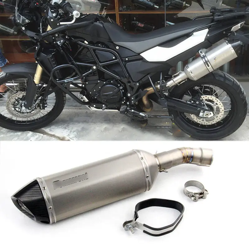 Слипоны для BMW F650 F700 F800GS мотоцикл выхлопной глушитель выхлопной трубы 51 мм Титан сплава углеродного волокна мотоцикл изменить выхлопной трубы