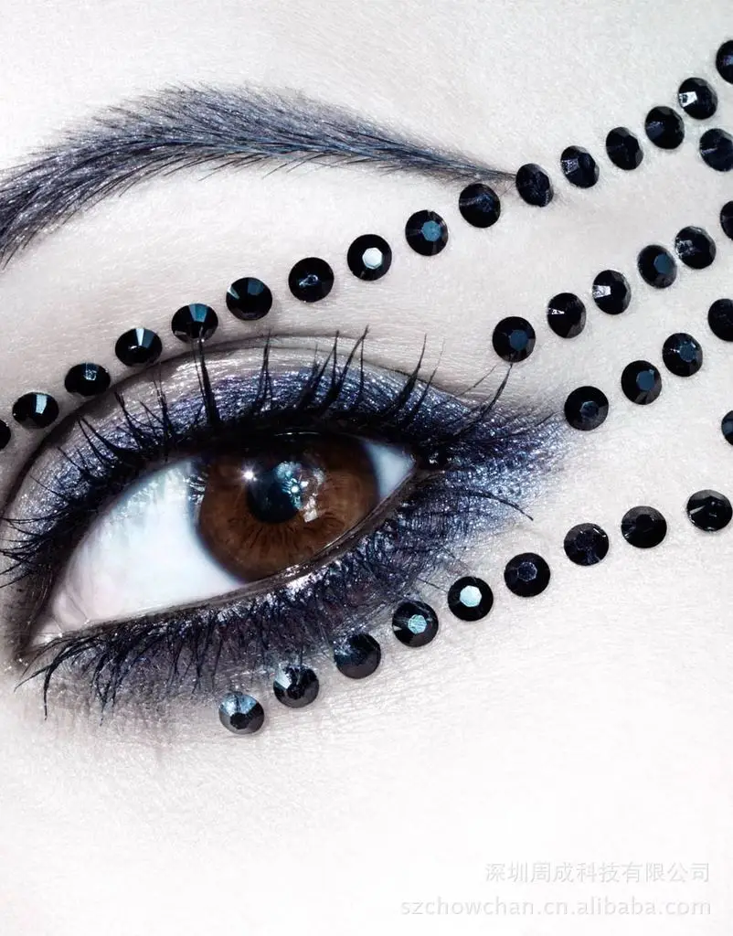 1 pair/pack Crystal eye tattoo sticker eye shadow crystal sticker .18.17798.Free shippingin