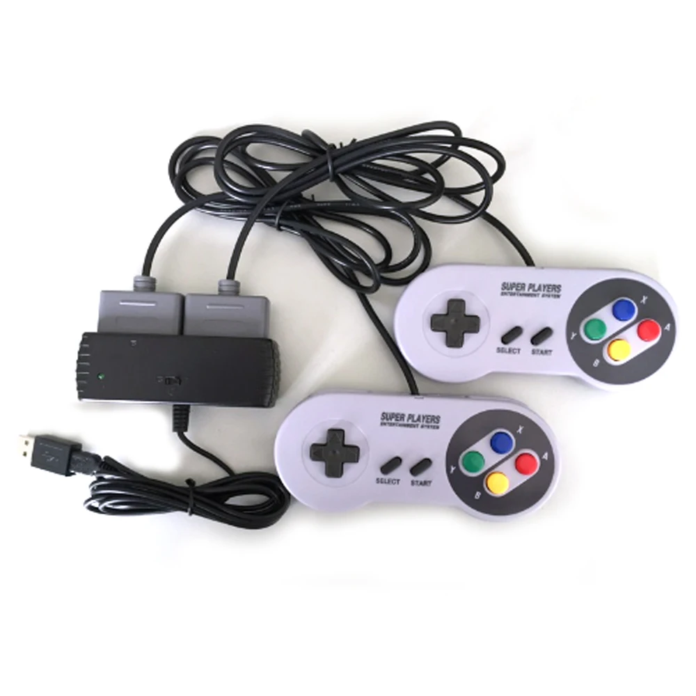 Xunebeifang 10 шт. 7 контактов 2 игрока для Nintendo SNES SF C игровой контроллер USB Android паровой