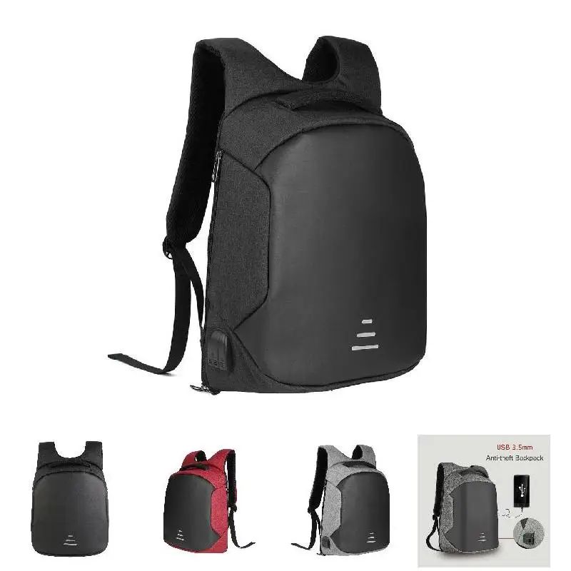 

High Capacity Anti-Thief Waterproof Backpack External USB Charge 3.5mm Port Laptop Tablet Shoulder Travel Bag Rucksack Popular