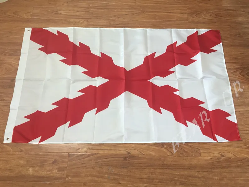Флаг Креста бордового 150x90 см (3x5FT) 120 г 100D полиэстер двойной сшитый Высокое