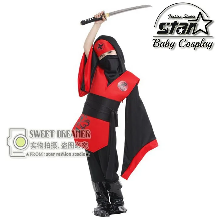 

Ninja Boys Girls Costume Children Samurai Warrior Anime Cosplay Fancy Costume for Carnival or Halloween Party Dressing Up