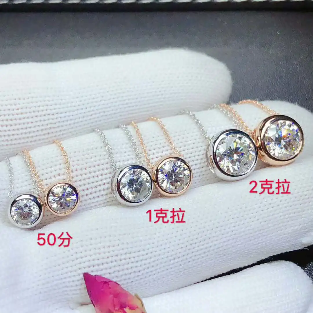 Классика! Moissanit АЛМАЗ 18k золото простые модные тонкие комплекты украшений для женщин Свадебные прозрачные драгоценные камни