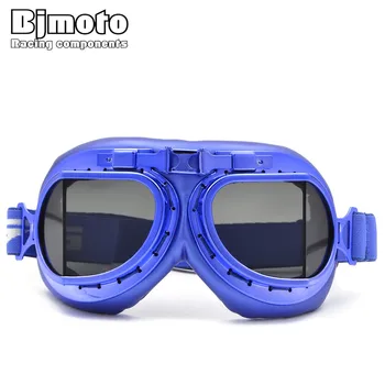 

Bjmoto For Harley Motorcycle Bike Windproof Goggles Moto Pilot Biker Helmet Glasses