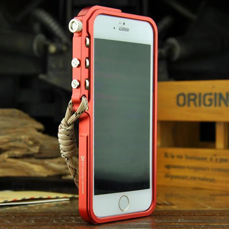 방아쇠 금속 범퍼 아이폰 6 6S 플러스 M2 4 디자인 프리미엄 항공 알루미늄 범퍼 전화 케이스 전술 버전