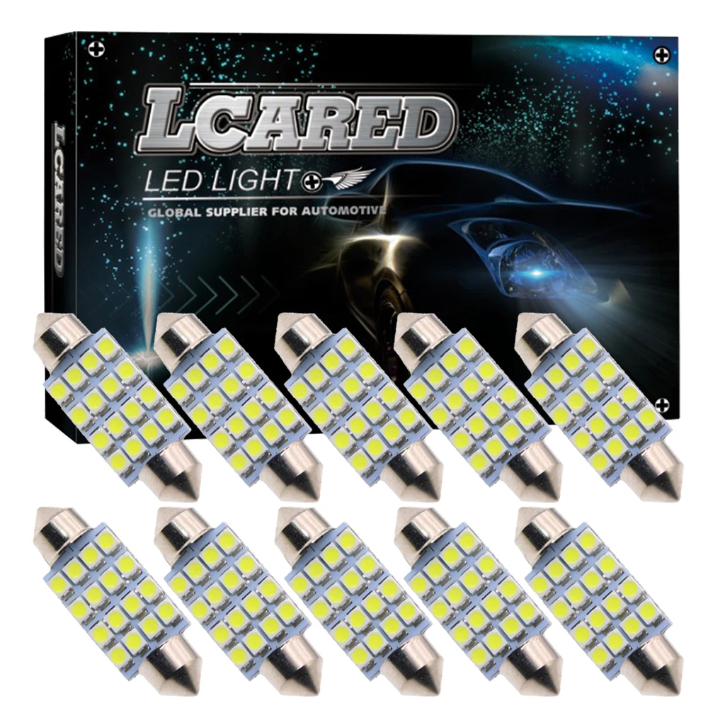 CQD Light 10 шт. супер яркие 31 мм 36 39 42 16 SMD 3528 салона автомобиля гирлянда светодиодные