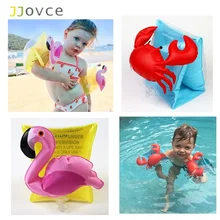 Сверхлегкий милый мультфильм рука Фламинго Краб плавающий бассейн обучение случайный цвет уникальный дизайн Swin кольца для малышей