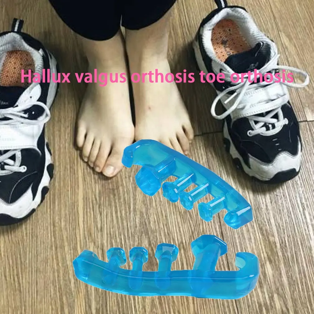Thumb Eversion Corrector Toe Orthodonator Five Finger Separator Men s Nail Art Silicone Portable Durable 5