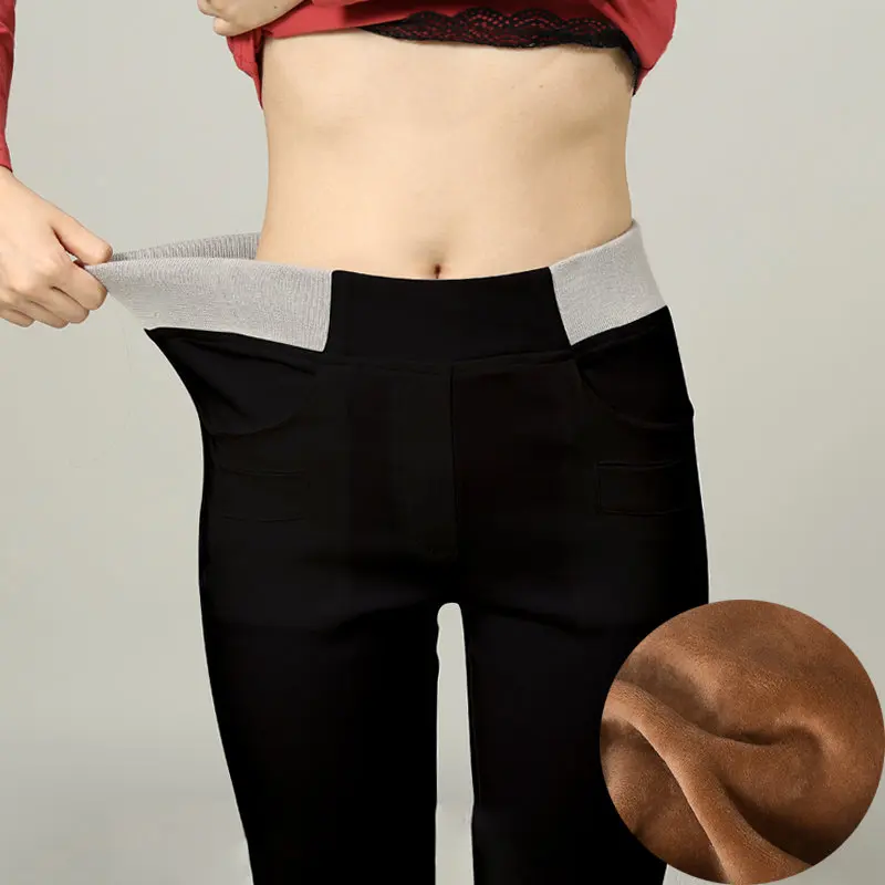 Plus Size 6XL Leggings Women Autumn Winter Plus Velvet