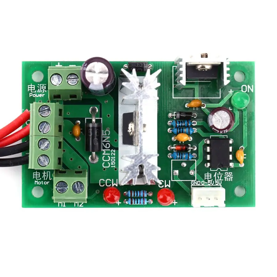 

1 Set Adjustable DC Motor Speed Controller CCM6N PWM Max 200W Powerful DC Motor 6V 12V 24V Reversing Switch Well Working