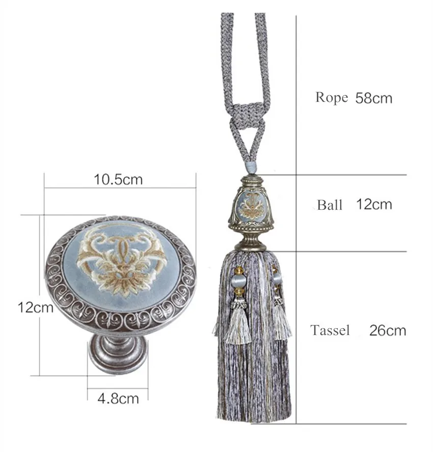 XWL Boutique 4 шт./компл. 2 занавески с крючками кисточки веревки ремни Пряжка держатель