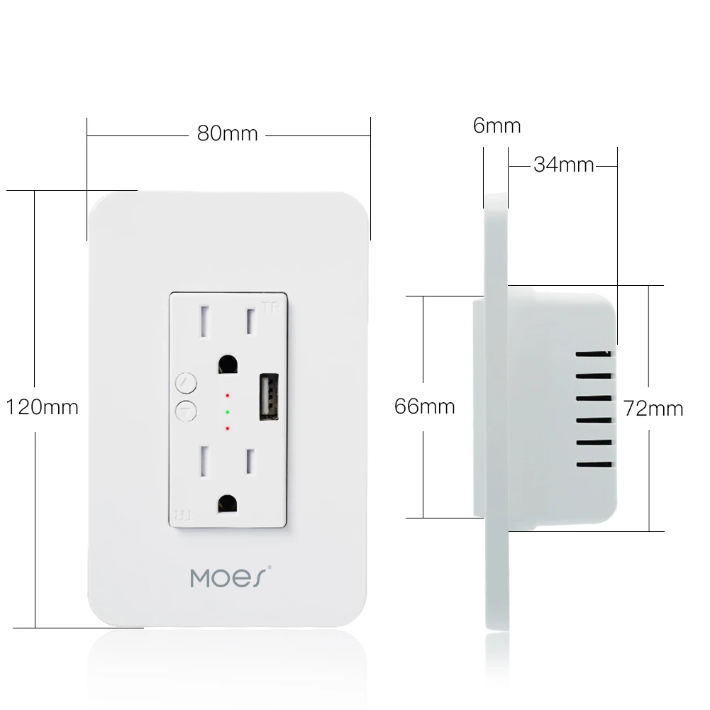 Wi-Fi умные розетки питания с 2 usb-разъемами Smart Life/Tuya приложение дистанционное управление в любом месте работа с Alexa Google Home