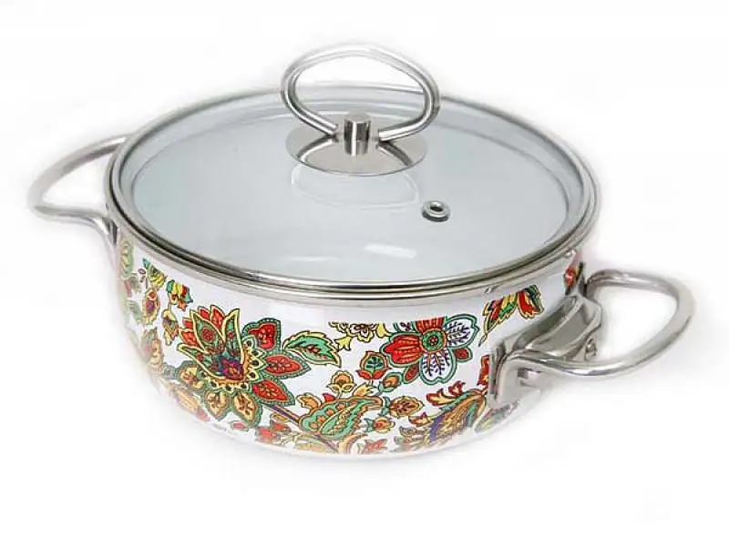 Кастрюля VITROSS, Imperio, 1,5 л, со стеклянной крышкой, белый