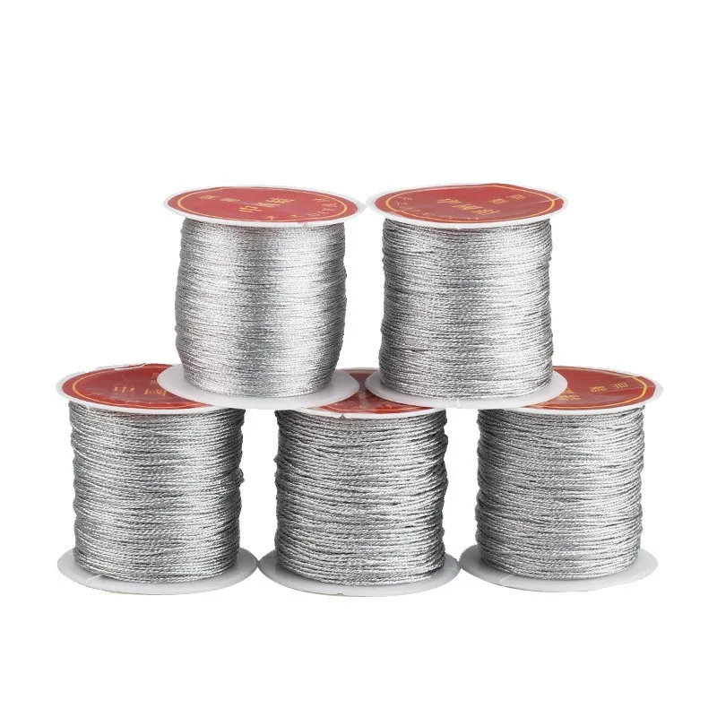 

0.2/0.4/0.6/0.8/1mm Nylon Cord Silver Gold Thread Cord Roll String Rope DIY Braided Rings Beads Necklace Bracelet Jewelry Making