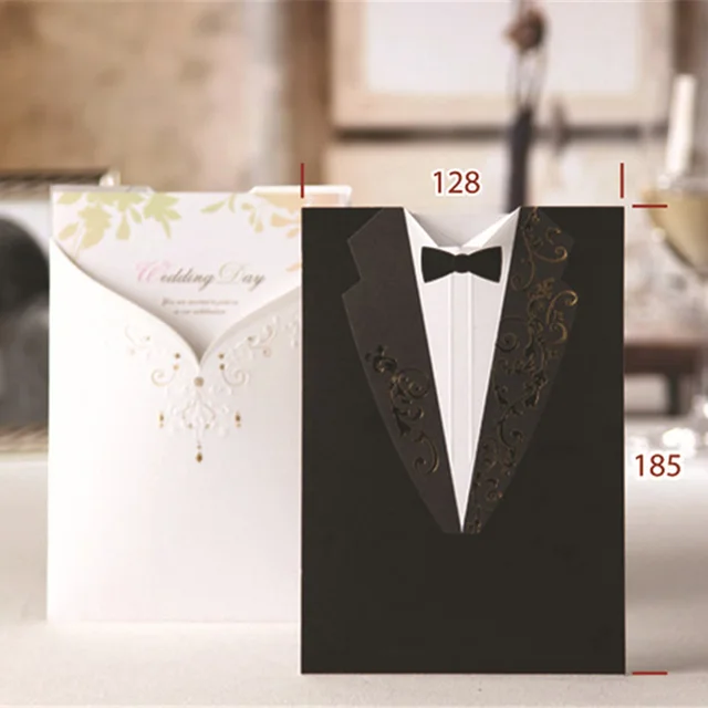 laser cut wedding invitations creative elegant vintage groom and
