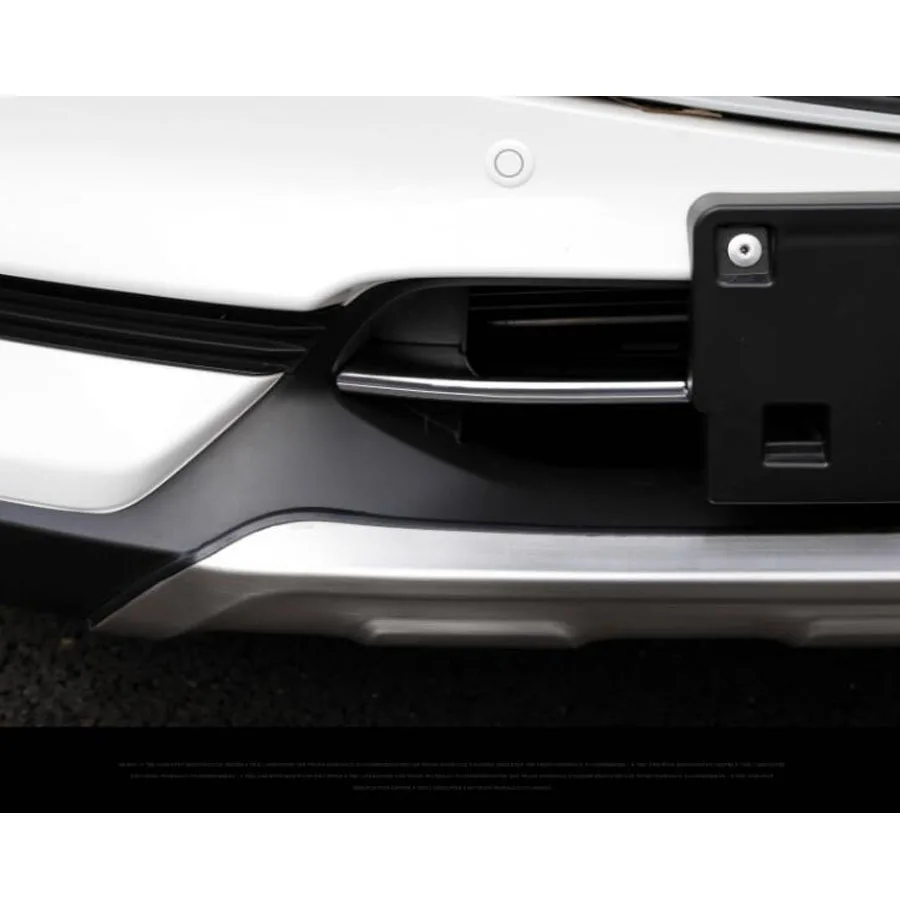 Хромированная ABS Автомобильная внешняя Решетка переднего бампера нижняя полоса