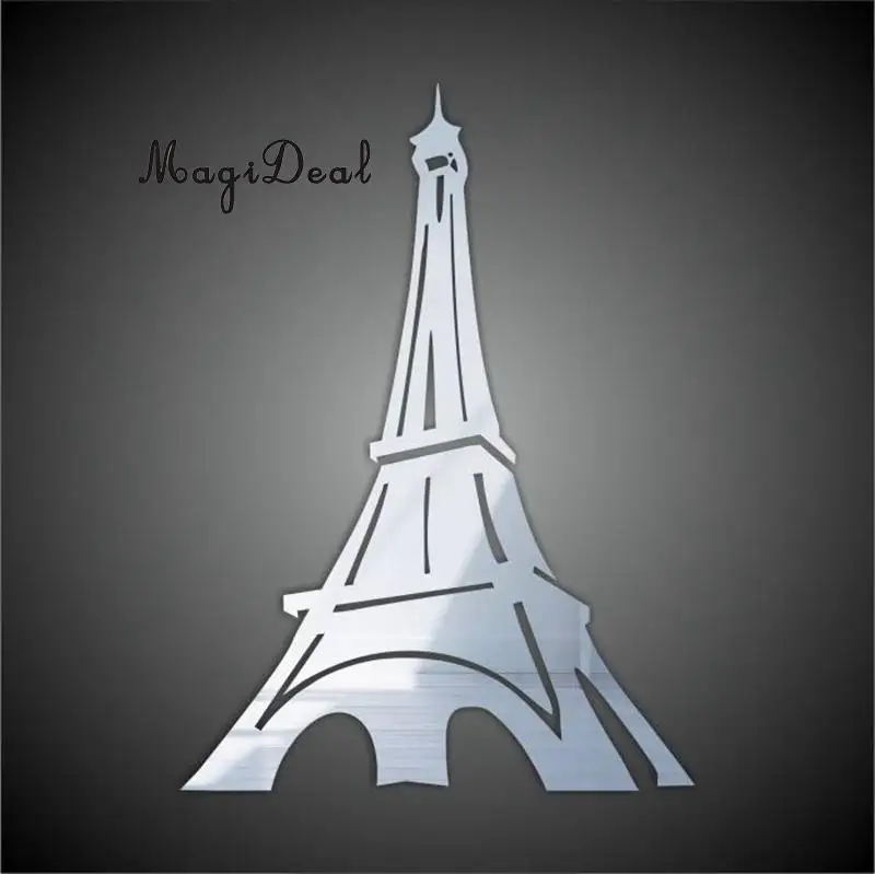 MagiDeal Eiffel Tower Removable Mirror Wall Stickers Decal Furniture Decor Art Mural Sticker