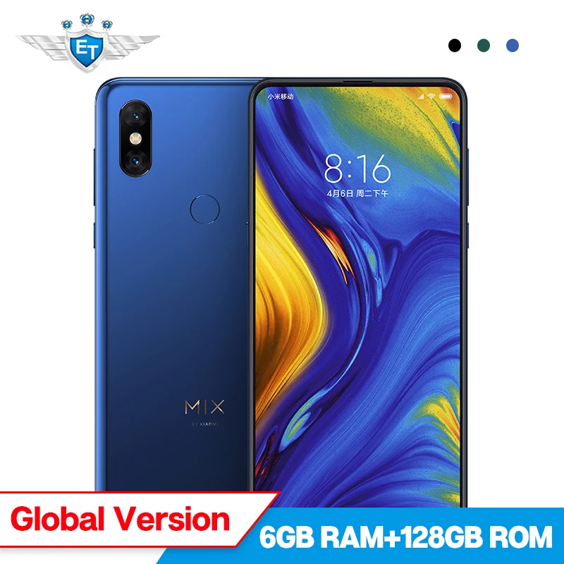 

Xiaomi Mi Mix 3 6GB 128GB Global Version Snapdragon 845 Mobile Phone 6.39'' AMOLED 2 Front & 2 Back Camera Wireless Charging NFC