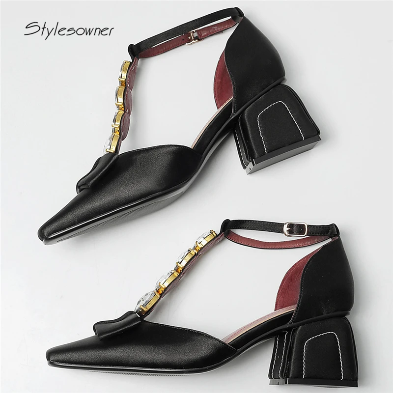 high heels with square toe