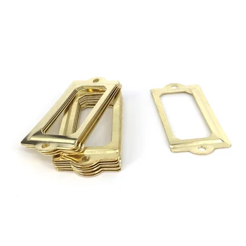 

30PCS 70*33MM Antique Gold color Drawer Cabinet Label Frame Iron Metal Business Card Holder with Screws
