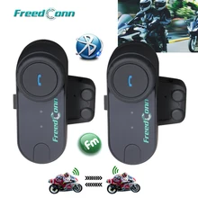 2 шт FreedConn TCOM-OS 100m BT Bluetooth мотоциклетный шлем Интерком Переговорная гарнитура мотоциклетные шлемы наушники для полной торговли