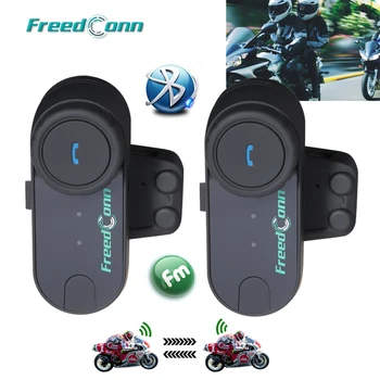 

2PCS FreedConn TCOM-OS 100m BT Bluetooth Motorcycle Helmet Intercom Interphone Headset Motorcycle Helmets Headphone for Full Fac